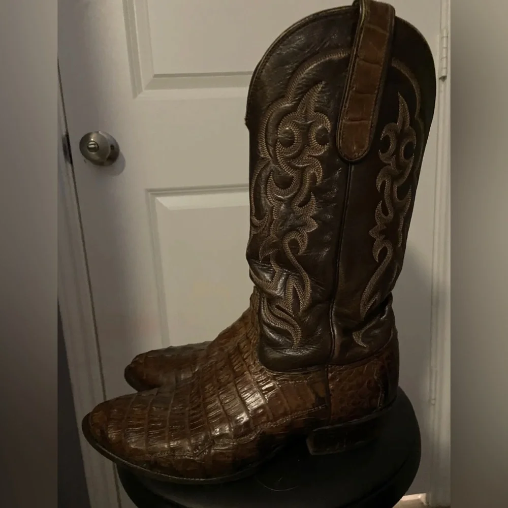 Nocona Gold Label Caiman Boots - Picture 6 of 9
